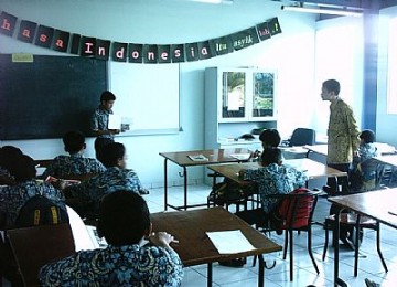 Proses belajar di sebuah sekolah Islam