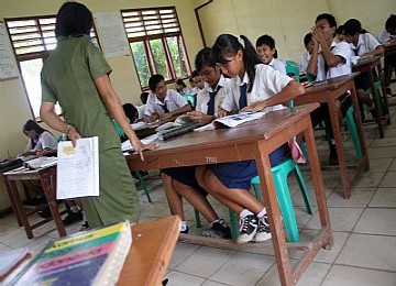 Proses belajar mengajar di sekolah, ilustrasi