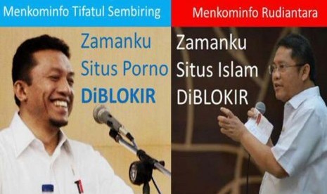 Protes netizen atas pemblokiran situs media Islam.