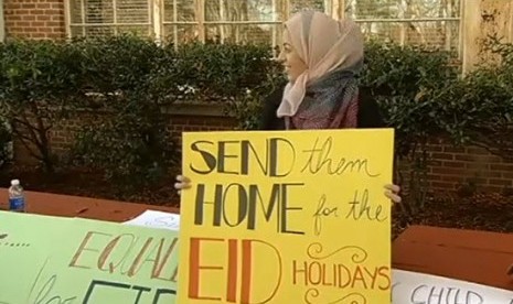 Protes tentang hari libur Islam di Maryland