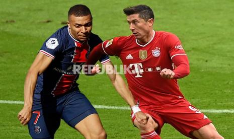 PSG Vs Bayern Muenchen. Juara bertahan Bayern Muenchen kembali akan tanpa kehadiran striker andalan Robert Lewandowski saat berkunjung ke markas Paris Saint-Germain (PSG) pada leg kedua perempat final Liga Champions 2020/2021, yang berlangsung di Stade de Princes, Rabu (14/4) dini hari WIB.