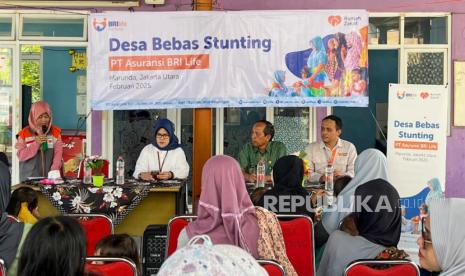 PT Asuransi BRI Life dan Rumah Zakat meluncurkan program Desa Bebas Stunting di Desa Berdaya Marunda, RPTRA Si Pitung, Kelurahan Marunda, Kecamatan Cilincing, Jakarta Utara.