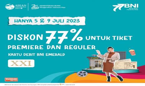 PT Bank Negara Indonesia (Persero) Tbk atau BNI memberikan sederet promo serba 77 dalam rangka ulang tahun perseroan yang ke-77 pada tanggal 5 Juli 2023. Adapun promo-promo menarik ini tersedia dalam berbagai kategori mulai dari kuliner hingga pembelian hunian.