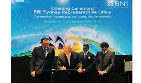 PT Bank Negara Indonesia (Persero) Tbk atau BNI meresmikan Kantor Perwakilan BNI di Sydney, Australia.