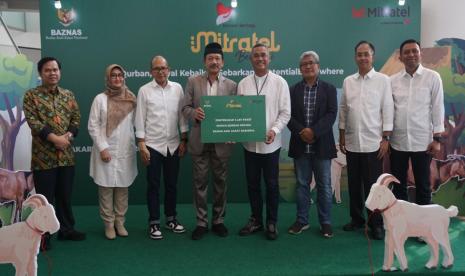 PT Dayamitra Telekomunikasi Tbk (Mitratel) menggandeng Badan Amil Zakat Nasional (BAZNAS) RI dalam menyalurkan 3.467 paket daging kurban dengan total nilai Rp 1,137 miliar.