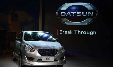 PT Nissan Motor Indonesia mengumumkan varian ke-2 LCGC New Datsun Panca GO di Jakarta, Rabu (20/8). Sedan hatchback ini dipasarkan pada kisaran Rp 96-101juta. 