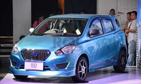 PT Nissan Motor Indonesia mengumumkan varian ke-2 LCGC New Datsun Panca GO di Jakarta, Rabu (20/8). Sedan hatchback ini dipasarkan pada kisaran Rp 96-101juta. 