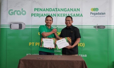 PT Pegadaian (persero) menjalin kerjasama dengan PT Solusi Transportasi Indonesia (Grab Indonesia) sebagai bentuk untuk pengembangan produk masing-masing perusahaan. Kerjasama ini merupakan bentuk program #PegadaianGrabBenefit, Selasa (21/5).