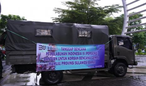 PT Pelindo IV menyalurkan bantuan bagi korban gempa magnitudo 6,2 SR yang mengguncang Majene dan Mamuju, Sulawesi Barat.