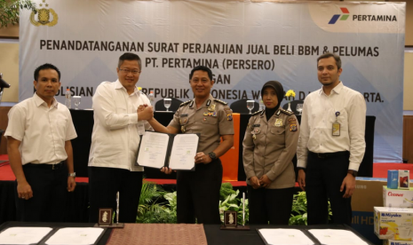 PT Pertamina Marketing Operation Region IV bersama Polda DIY  melakukan penandatanganan kontrak kerja sama dengan Kepolisian DIY.