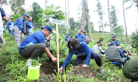 PT Pertamina (Persero) melaksanakan penanaman 200 pohon di Desa Besakih, yang terletak di kaki Gunung Agung, Bali.