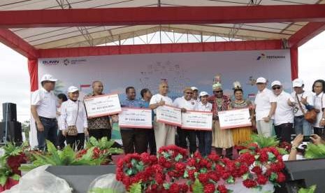 PT Pertamina (Persero) menyalurkan bantuan Corporate Social Responsibility (CSR) di Papua sebesar Rp 3,4 miliar.