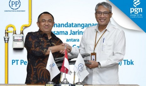  PT Perusahaan Gas Negara Tbk (PGN) dan PT Pembangunan Perumahan (Persero) Tbk (PTPP) menandatangani Pokok-Pokok Perjanjian (Heads of Agreement) tentang kerja sama pembangunan 500 ribu jaringan gas bumi (Jargas) rumah tangga.