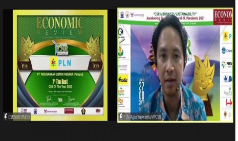 PT Perusahaan Listrik Negara (PLN) (Persero) berhasil meraih tiga kategori penghargaan pada ajang Indonesia CSR Award 2021 yang diselenggarakan oleh Majalah Economic Review bekerja sama dengan Ideku Group dan Indonesia Asia Institute. 