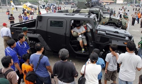 PT Pindad (Persero) exhibits its tactical vehicle called 