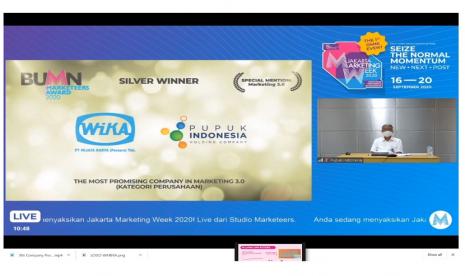 PT Pupuk Indonesia (Persero) dianugerahi penghargaan dengan predikat Silver Winner sebagai 