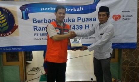 PT Sriboga Flour Mill bersama Rumah Zakat kembali berkerja sama dalam program Berbagi Buka Puasa (BBP) Ramadhan 1439 H.