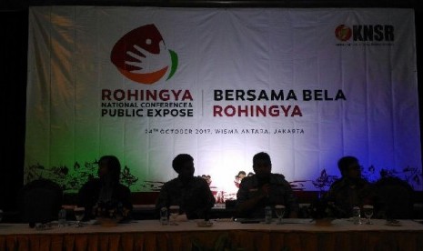 Publik Ekspos Komite Nasional untuk Solidaritas Rohingya (KNSR) di Jakarta, Selasa (24/10).