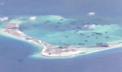 Pulau di kawasan konflik laut China Selatan. Vietnam berharap tahun depan China akan menahan diri di Laut China Selatan. Ilustrasi.