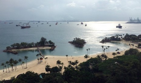 Pulau Sentosa (Sentosa Island) di Singapura yang direncanakan sebagai lokasi pertemuan Presiden AS Donald Trump dan Pemimpin Korea Utara (Korut) Kim Jong-un, 12 Juni mendatang.