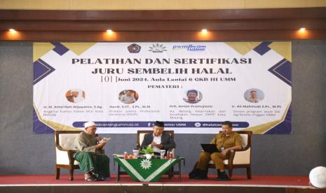 Pusat Studi Penelitian dan Pengembangan Produk Halal Universitas Muhammadiyah Malang (PSP3-Halal UMM) menggelar pelatihan dan sertifikasi juru sembelih halal (juleha).