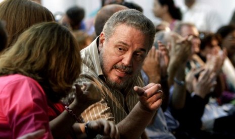 Putra sulung pemimpin revolusioner Kuba Fidel Castro, Fidel Castro Diaz-Balart di Havana, Kuba.