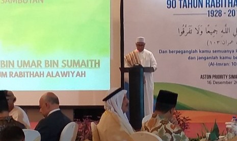 Rabithah Alawiyah organisasi Islam yang menjadi wadah resmi seluruh habib di Indonesia memeringati milad ke-90 di Jakarta, Ahad (16/12)