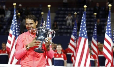 Rafael Nadal menjadi juara AS Terbuka pada 2017.