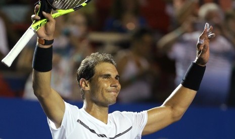 Rafael Nadal pada turnamen Meksiko Terbuka 2017.