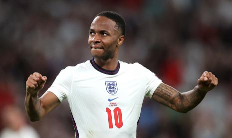 Striker timnas Inggris Raheem Sterling.