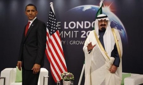 Raja Abdullah bin Abdulaziz dan Presiden Barrack Obama.