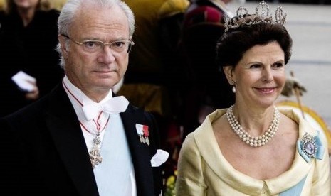 Raja Carl XVI Gustaf dan Ratu Silvia dari Swedia.