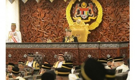 Raja Malaysia, Yang di-Pertuan Agong membuka sidang parlemen ke-14, Selasa (17/7).