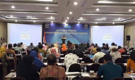 Rakernas Asosiasi Bimbingan Konseling Indonesia (Abkin) di Grand Keisha Hotel, Rabu (11/7).