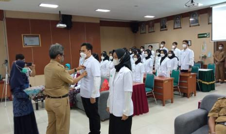 Rangkaian Pra Pendidikan dan ucap janji Profesi Dokter UMP, Senin (15/8/22). 