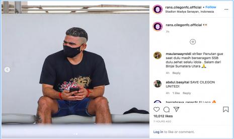 RANS Cilegon FC mengunggah foto Christian Gonzales dalam akun Instagramnya.