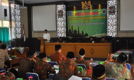 Rapat Kerja Daerah (Rakerda) Majelis Ulama Indonesia (MUI) Kabupaten Sleman 2019 di Aula Bappeda Sleman.