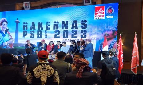 Rapat kerja nasional (rakernas) Punguan Simbolon dohot Boruna Indonesia (PSBI) di Hotel Aryaduta Jakarta. 