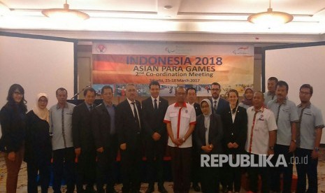 Rapat Koordinasi (Coorcom) Pertama Komite Paralimpiade Asia (APC) bersama Sekretaris Menteri Pemuda dan Olahraga Gatot Dewa Broto di Hotel Menara Peninsula, Jakarta, Rabu (15/3) 