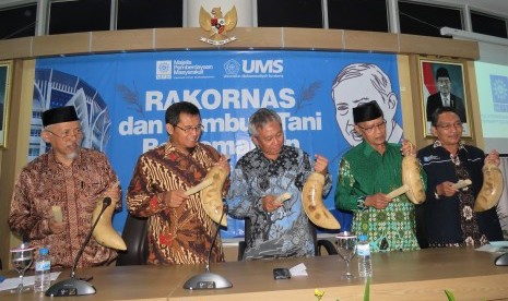 Rapat Koordinasi Nasional (Rakornas) Majelis Pemberdayaan Masyarakat PP Muhammadiyah di Gedung Siti Walidah Universitas Muhammadiyah Surakarta (UMS), Sabtu (17/3). Rakornas dibuka langsung Ketua Umum PP Muhammadiyah, Hadar Nashir, yang turut mengunjungi usaha-usaha warga binaan Majelis Pemberdayaan Masyarakat.  (Foto: Dokumen Muhammadiyah)