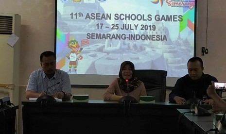 Rapat koordinasi pelatnas dan persiapan peliputan ASEAN Schools Games (ASG) 2019 di Jakarta, Rabu (3/7).