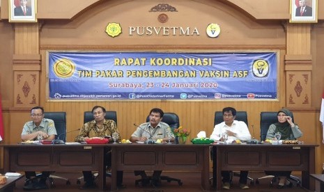 Rapat Koordinasi pengembangan vaksin ASF atau demam babi Afrika Kementerian Pertanian