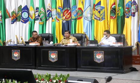 Rapat Koordinasi Pengendalian Inflasi Daerah di Sasana Bhakti Praja (SBP), Kantor Puat Kemendagri, Senin (26/6/2023).