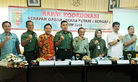 Rapat koordinasi serapan gabah/beras petani (Sergap) tahun 2019 di Bandar Lampung.