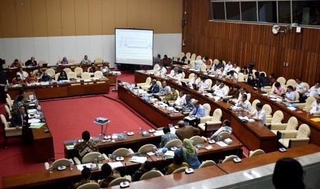 Rapat Pansus RUU Pemilu di Kompleks Parlemen, Senayan, Jakarta, bulan lalu.