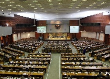 Rapat Paripurna anggota dewan di gedung DPR, Jakarta.