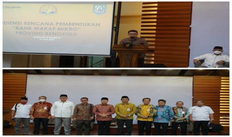 Rapat pendirian BWM bertempat di Gedung Graha Bank Bengkulu di hadiri Gubernur Bengkulu Rohidin Mersyah, Asisten Staf Khusus Wapres, Yulian Hadromi, SH, LL.M, MM, Kepala OJK Bengkulu, Tito Adji Siswantoro, Dirut Bank Bengkulu, H. Agus Salim, SE, ME dan Ketua Dewan Pakar HIPMIKIMDO Propinsi Bengkulu, Zulhanani SE.