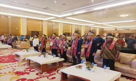 Rapat Pimpinan Nasional (Rampimnas) II Pemuda Katolik yang diselenggarakan di Aimas Hotel and Convention Center, Jumat (5/7/2024).