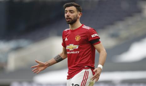 Gelandang Manchester United Bruno Fernandes.