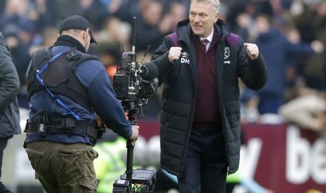 Reaksi David Moyes seusai West Ham kalahkan Chelsea 1-0 pada laga Liga Primer Inggris, di Stadion London, Sabtu (9/12).